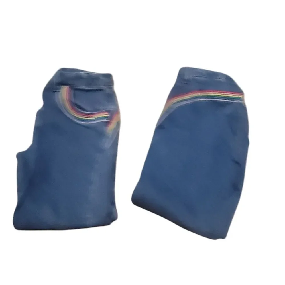 Carters jeans with rainbow accent